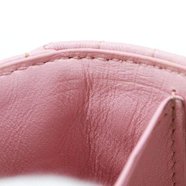 mas20012 9 Louis Vuitton Wave Calf Leather Quilted Trifold Medium Compact Wallet Smoothie Pink