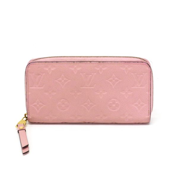 mat10009 1 Louis Vuitton Zippy Monogram Empreinte Leather Round Zipper Long Wallet Rose Poudre Pink