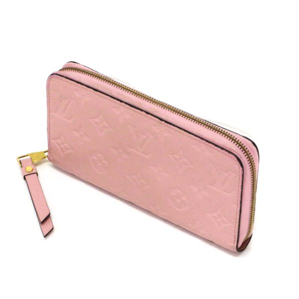 mat10009 3 Louis Vuitton Zippy Monogram Empreinte Leather Round Zipper Long Wallet Rose Poudre Pink