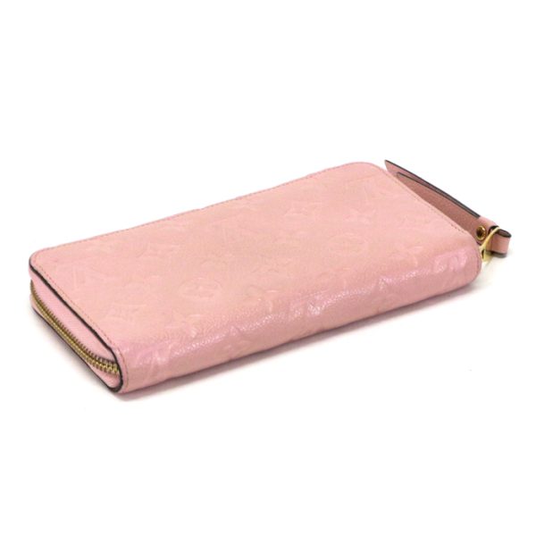 mat10009 4 Louis Vuitton Zippy Monogram Empreinte Leather Round Zipper Long Wallet Rose Poudre Pink