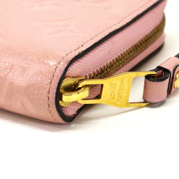 mat10009 5 Louis Vuitton Zippy Monogram Empreinte Leather Round Zipper Long Wallet Rose Poudre Pink