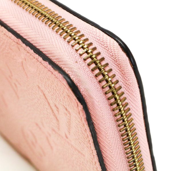 mat10009 6 Louis Vuitton Zippy Monogram Empreinte Leather Round Zipper Long Wallet Rose Poudre Pink