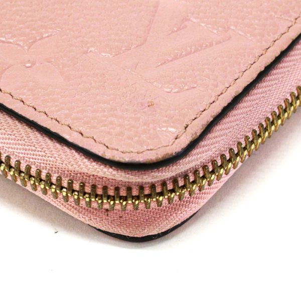 mat10009 7 Louis Vuitton Zippy Monogram Empreinte Leather Round Zipper Long Wallet Rose Poudre Pink