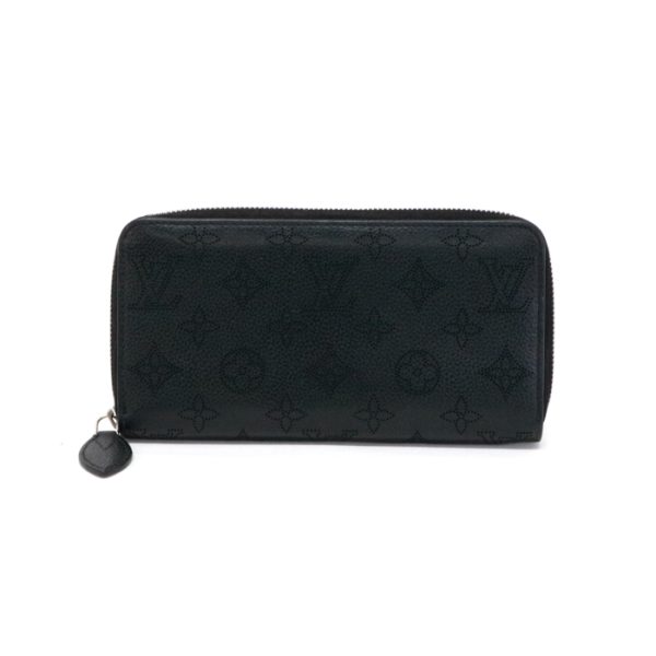 mav27012 1 Louis Vuitton Zippy Monogram Mahina Leather Long Wallet Round Zipper Noir Black