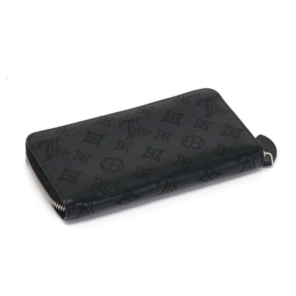 mav27012 3 Louis Vuitton Zippy Monogram Mahina Leather Long Wallet Round Zipper Noir Black