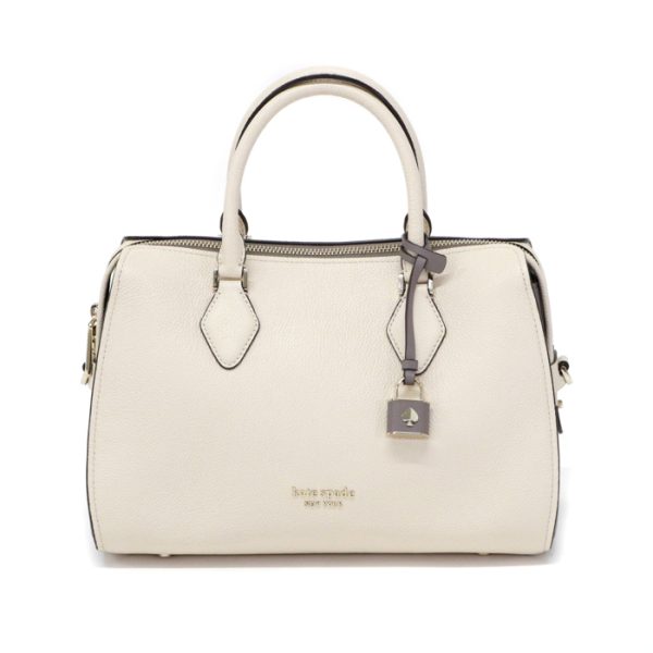 mba08006 2 Kate Spade Handbag Leather Bicolor 2way Shoulder Ivory Gray