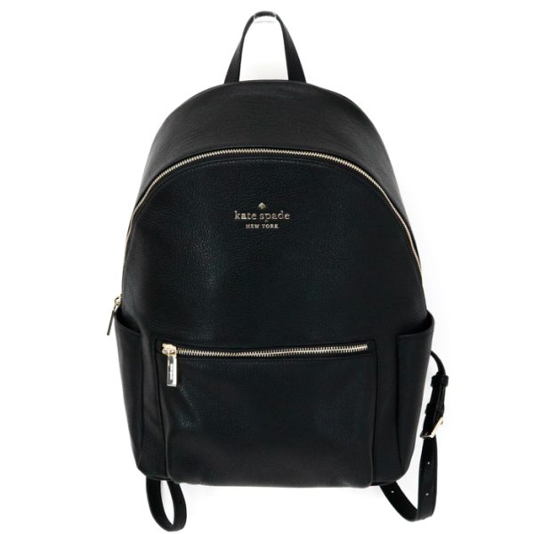 mba29004 1 Kate Spade Layla Large Dome Backpack Pebble Leather Rucksack Daypack Business Bag Black