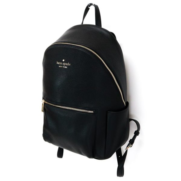 mba29004 2 Kate Spade Layla Large Dome Backpack Pebble Leather Rucksack Daypack Business Bag Black