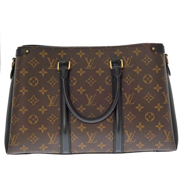 n21 8699 3 Louis Vuitton Soufflot Monogram Canvas Leather Shoulder Bag Brown