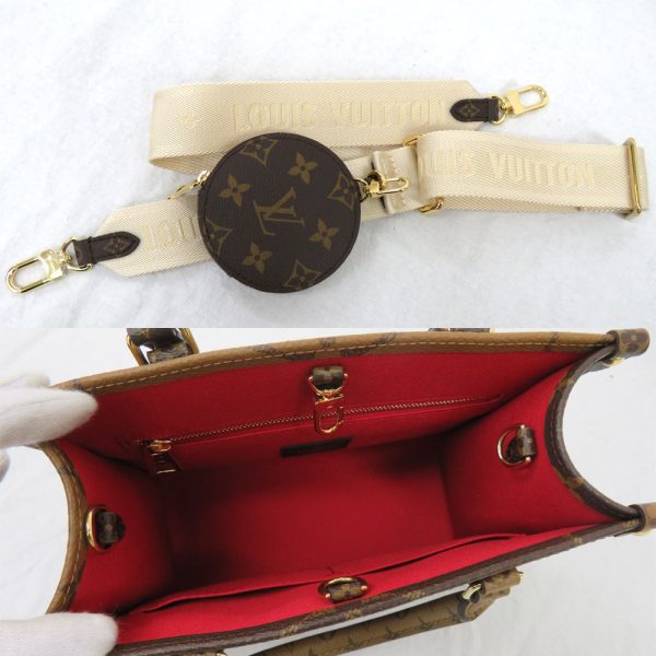 n2401 06 300239mi 04 Louis Vuitton On The Go PM Monogram Leather Tote Bag 2way Shoulder Bag Reverse Brown