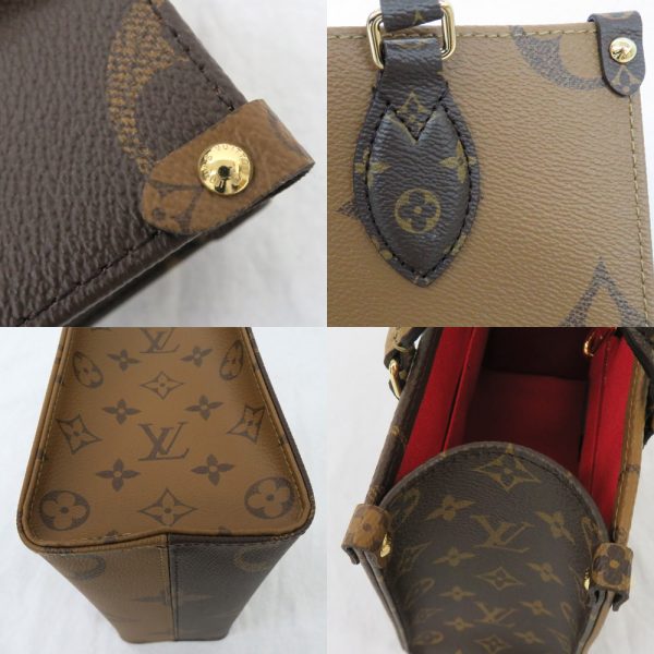 n2401 06 300239mi 07 Louis Vuitton On The Go PM Monogram Leather Tote Bag 2way Shoulder Bag Reverse Brown