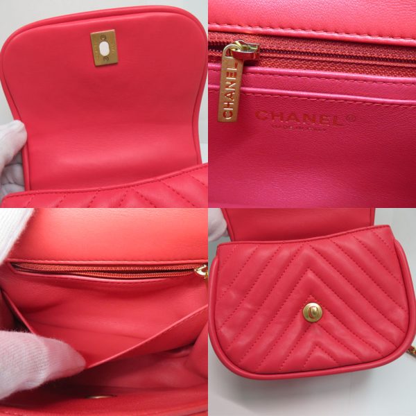 n2403 06 300707mi 06 Chanel Round Flap Bag Lambskin 2way Chain Shoulder Bag Top Handle Coco Mark Pink