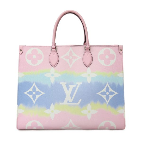 n2405 06 301551mi Louis Vuitton On The Go GM LV Escal Leather Monogram Giant Handbag 2way Shoulder Tote Pastel Multicolor