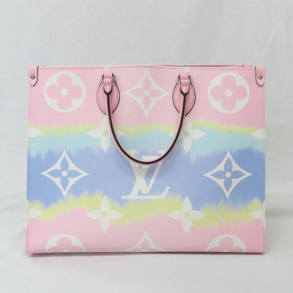 n2405 06 301551mi 01 Louis Vuitton On The Go GM LV Escal Leather Monogram Giant Handbag 2way Shoulder Tote Pastel Multicolor