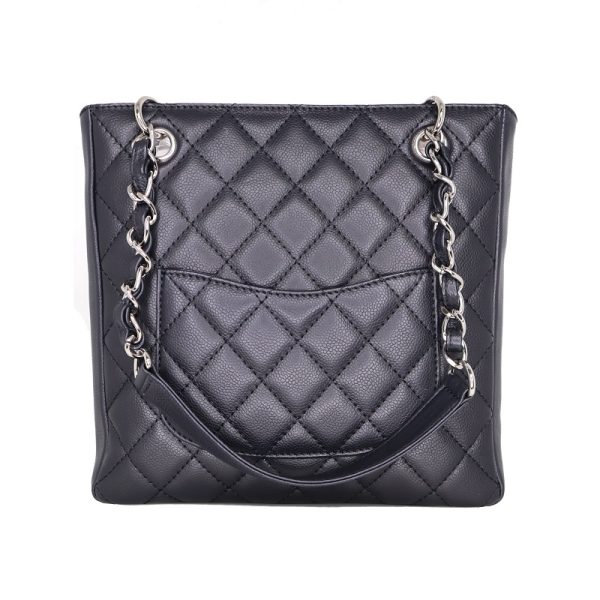 p22 2023 3 Chanel Chain Leather Tote Bag Handbag Black