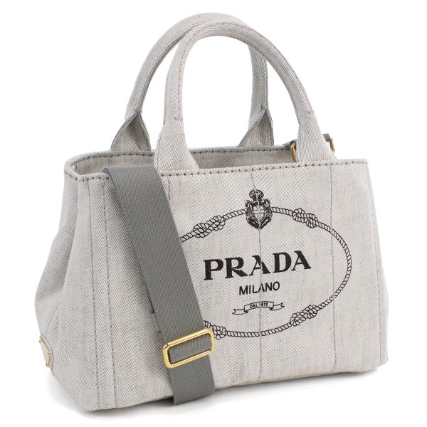 pra1bg439291 1 Prada Tote Bag Bianco Gray