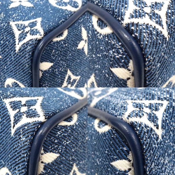 s2402 06 501128tn 03 Louis Vuitton Speedy Bandouliere 25 Monogram Jacquard Denim 2way Shoulder Mini Boston Marine Blue