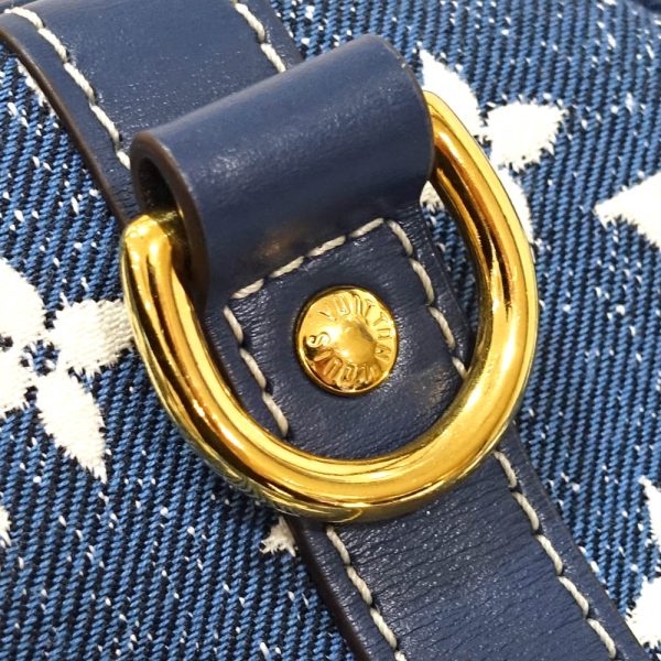 s2402 06 501128tn 06 Louis Vuitton Speedy Bandouliere 25 Monogram Jacquard Denim 2way Shoulder Mini Boston Marine Blue