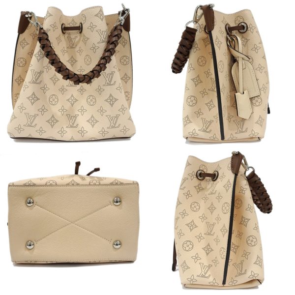 s2402 06 501132ti 07 Louis Vuitton Muria Mahina Leather 2way Handbag Shoulder Bag Creme