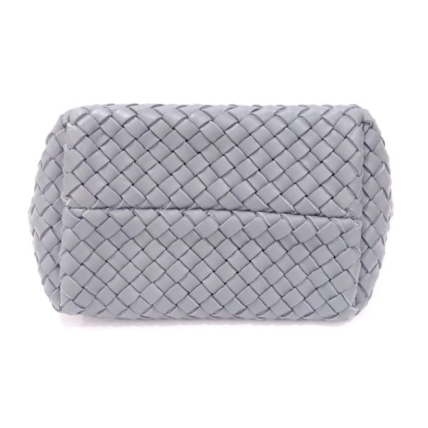 s2405 06 503264ha 04 Bottega Veneta Mini Hippo Intrecciato Cabas Lambskin 2way Shoulder Handbag Gray