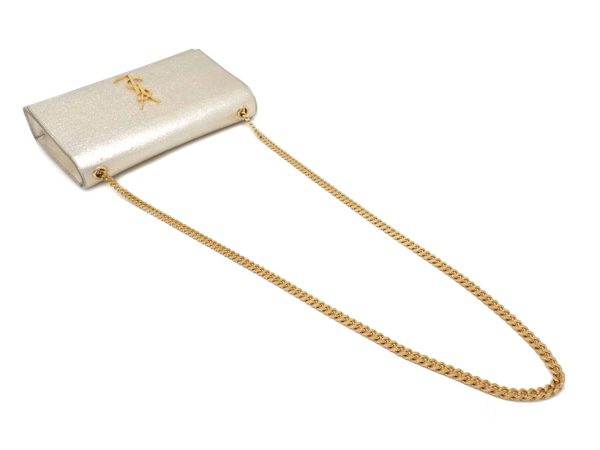 s24120tjno16 04 Saint Laurent Leather Metallic Gold x GD Hardware Kate Medium Shoulder Bag