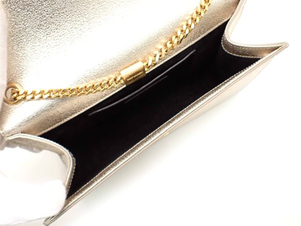 s24120tjno16 10 Saint Laurent Leather Metallic Gold x GD Hardware Kate Medium Shoulder Bag