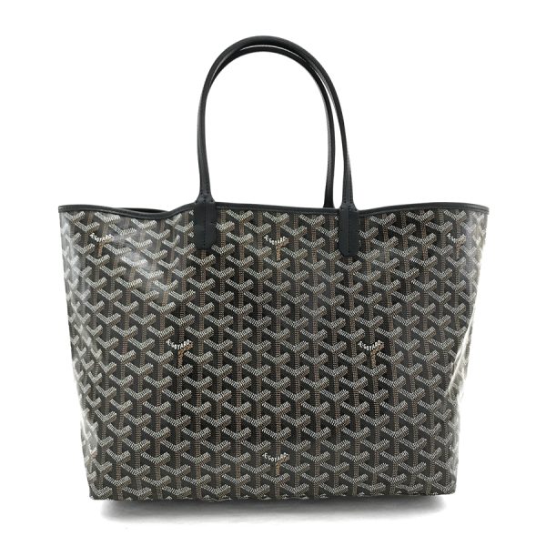 saintlouis pm 01 02 GOYARD Tote Bag SAINT LOUIS PM Coated Canvas Leather Black