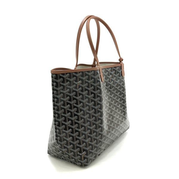 saintlouis pm 03 03 GOYARD Tote bag Saint Louis PM Coated canvas Leather Black Brown