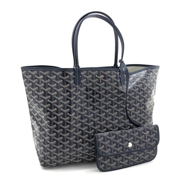 saintlouis pm 12 01 GOYARD Bag Tote Bag Saint Louis PM Coated Canvas Leather Marine Navy Marine