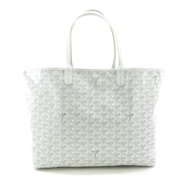 saintlouis pm 50 02 GOYARD Tote Bag Saint Louis PM Coated Canvas Leather White Blank