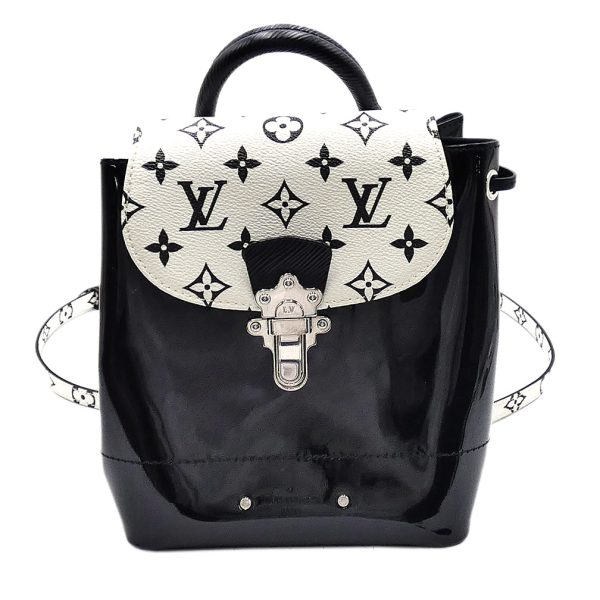 t yjl06154 Louis Vuitton mini Rucksack Black White