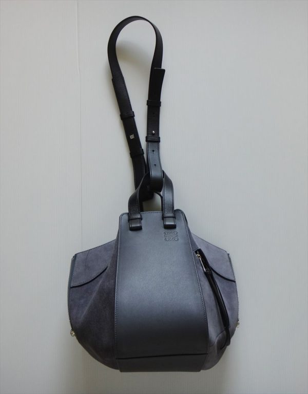 t17 4398 004 Loewe Hammock Small Leather Suede 3WAY Hand Shoulder Bag Gray