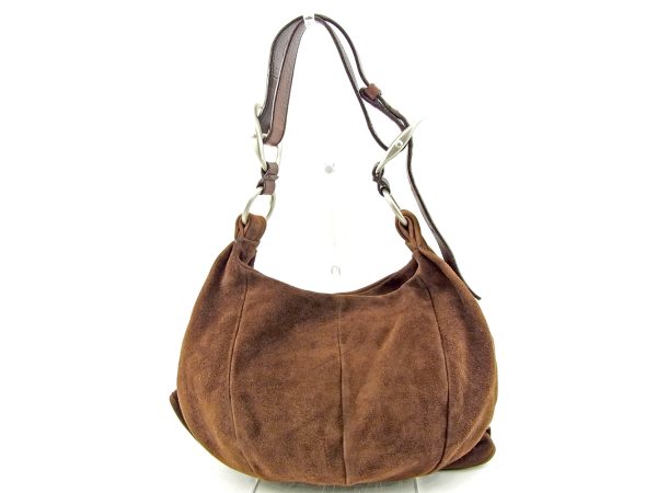 t3788 2 Saint Lauren Naja Suede Shoulder Bag Brown