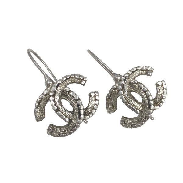 tdc 000411 4c 1 Tiffany Earrings Coco Mark Silver