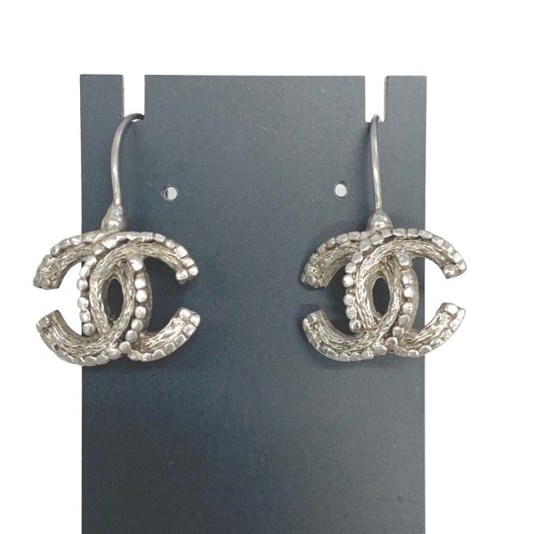 tdc 000411 4c 2 Tiffany Earrings Coco Mark Silver