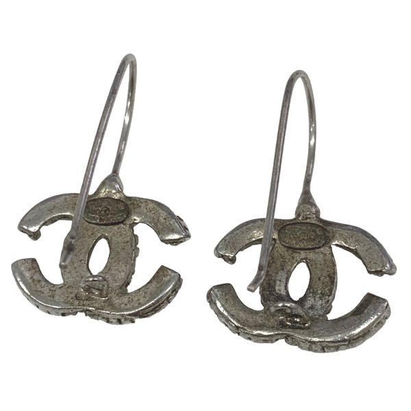 tdc 000411 4c 4 Tiffany Earrings Coco Mark Silver