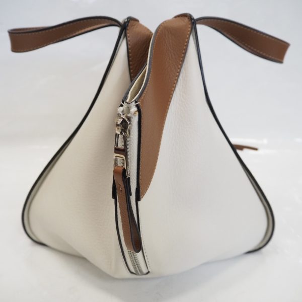 th960721 5 Loewe Hammock 2Way Genuine Leather Shoulder Bag White