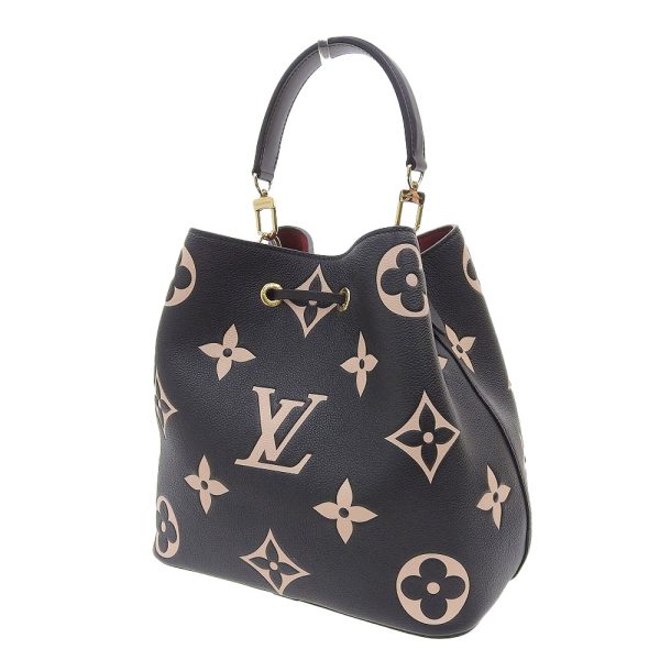 tkh21b0712016 2 Louis Vuitton Monogram Empreinte NeoNoe MM Shoulder Beige Black