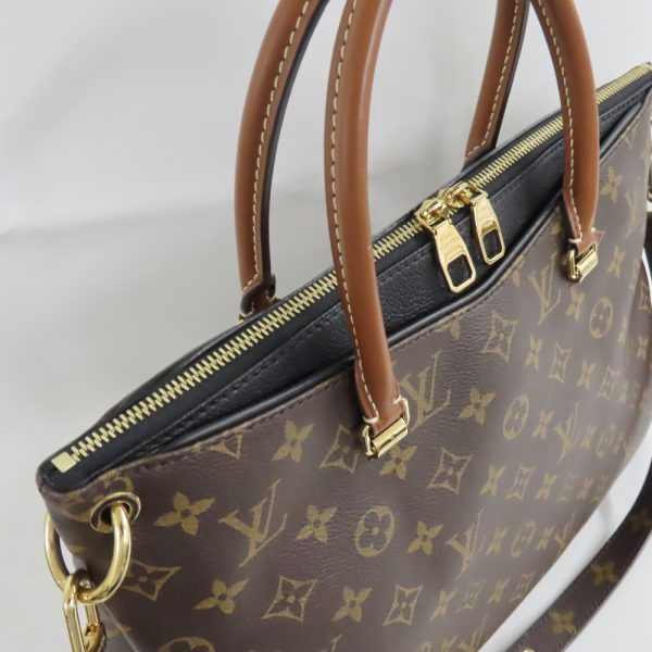 ts736641 5 Louis Vuitton Monogram Pallas Shoulder Handbag Brown