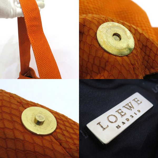 0 ot230610 28 06 Loewe Flamenco Shoulder Bag Leather Orange