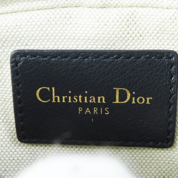 00007483 14 Christian Dior CanvasOblique Leather Italy Waist Bag Navy Beige