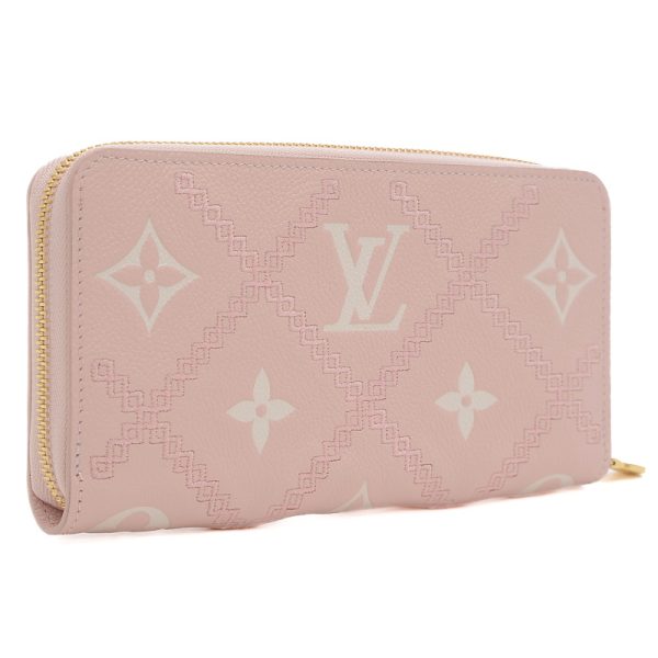 005079193 2 Louis Vuitton Empreinte Broderie Zippy Wallet Pink