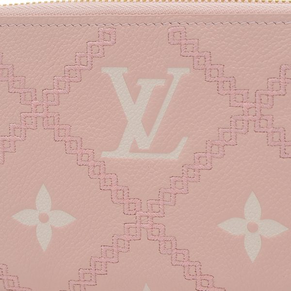 005079193 3 Louis Vuitton Empreinte Broderie Zippy Wallet Pink