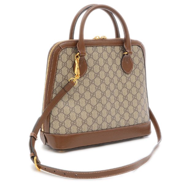 005157747 2 Gucci GG Supreme Horsebit Boutique 2way Bag Brown