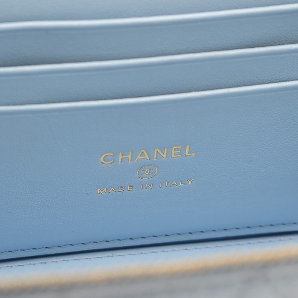 005195480 8 Chanel Logo Handle Vanity Shoulder Bag Blue