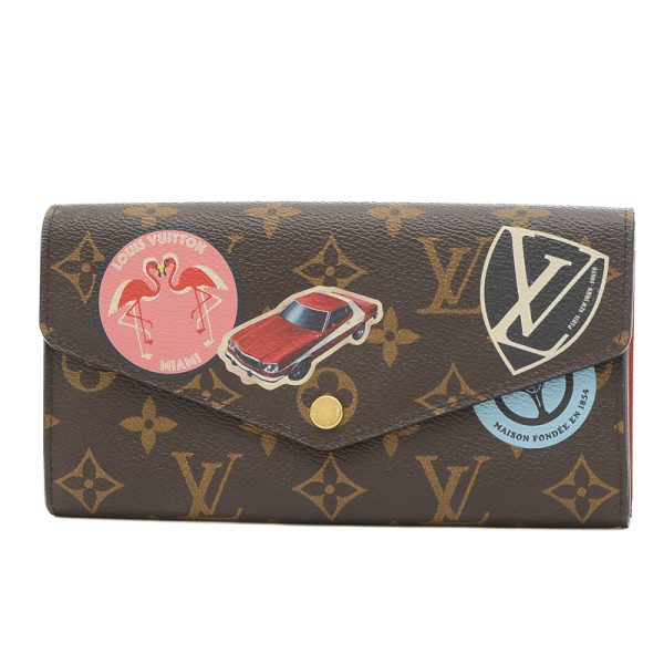 005208173 1 Louis Vuitton World Tour Sticker Long Wallet Brown