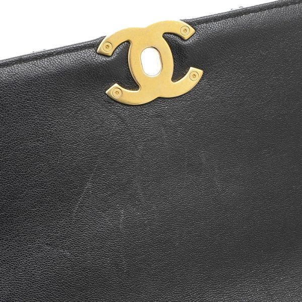 005214877 6 Chanel 19 Matelasse Top Handle 2Way Bag Leather Black