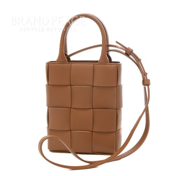 005215645 1w Bottega Veneta Intrecciato Cassette Tote Bag Wood