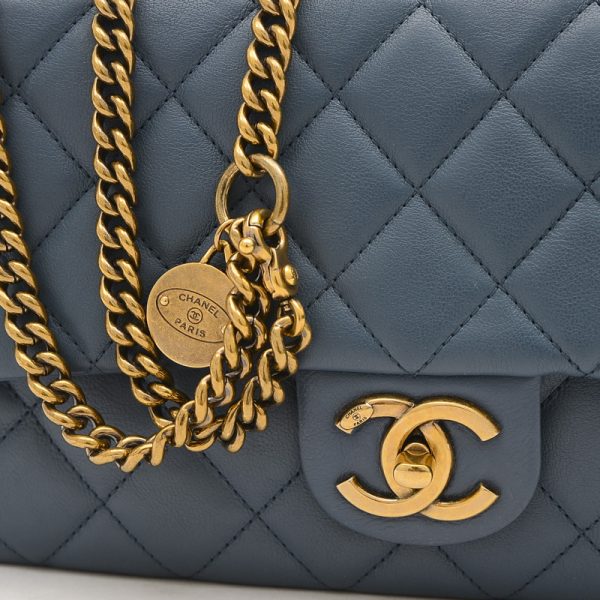 005217571 3 Chanel Matelasse Coin Charm Shoulder Bag Blue