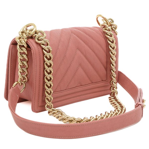 005218554 2 Chanel V Stitch Chain Shoulder Caviar Skin Pink